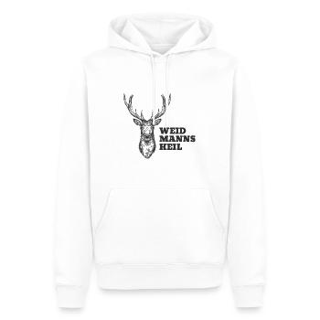 Weidmannsheil - Männer Premium Bio Hoodie - Weiß - Vorne - Nico (187cm)