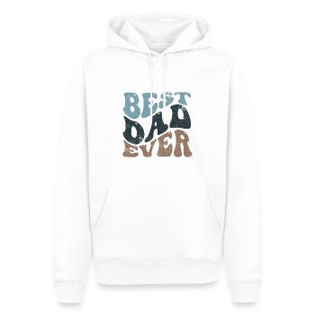 MEILLEUR CADEAU DE CHEMISE À MOTIF PAPA DE TOUS LES TEMPS - Sweat à capuche Premium bio Homme - blanc - Devant - Nico (187cm)