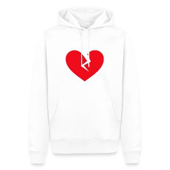 Broken Heart-Grafik - Männer Premium Bio Hoodie - Weiß - Vorne - Nico (187cm)