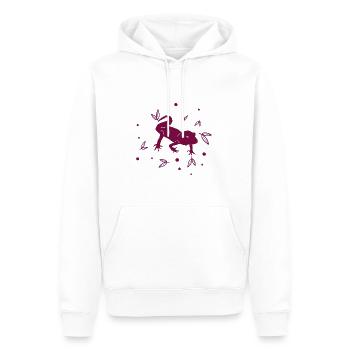Salamandre - Animal amphibien - Sweat à capuche Premium bio Homme - blanc - Devant - Nico (187cm)