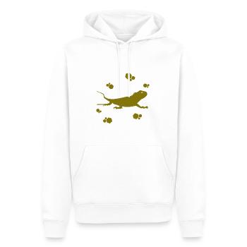 Salamandre - Animal amphibien - Sweat à capuche Premium bio Homme - blanc - Devant - Nico (187cm)