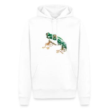 Laubfrosch Grafik Aquatische Amphibienfrosch Liebhaber - Männer Premium Bio Hoodie - Weiß - Vorne - Nico (187cm)