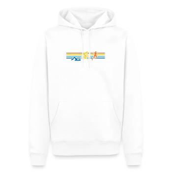 Triathlon, Swimming, Cycling, Running, Sports - Men’s Premium Organic Hoodie - white - Front - Nico (187cm)