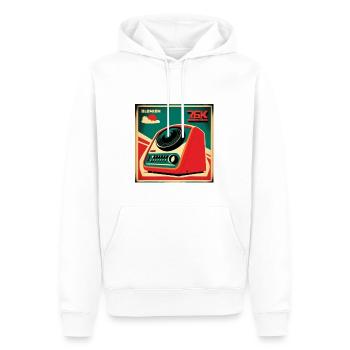 Téléphone de style rétro - Sweat à capuche Premium bio Homme - blanc - Devant - Nico (187cm)