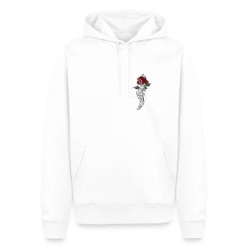 Made in Hell - Männer Premium Bio Hoodie - Weiß - Vorne - Nico (187cm)