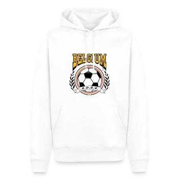 Belgien Retro College Look Style Fußball - Männer Premium Bio Hoodie - Weiß - Vorne - Nico (187cm)