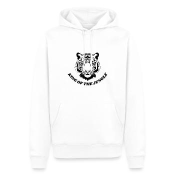 Roi de la jungle - Sweat à capuche Premium bio Homme - blanc - Devant - Nico (187cm)