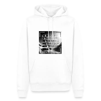 Dans Idle Art - Space Opera I - Männer Premium Bio Hoodie - Weiß - Vorne - Nico (187cm)