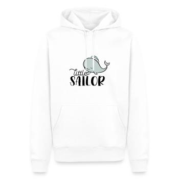 KLEINER SEEMANN WAL SEEMÄNNER WALE KAPITÄN MOTIV - Männer Premium Bio Hoodie - Weiß - Vorne - Nico (187cm)