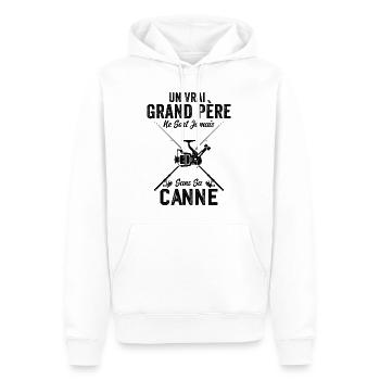 Ein echter Fischer-Großvater - Männer Premium Bio Hoodie - Weiß - Vorne - Nico (187cm)