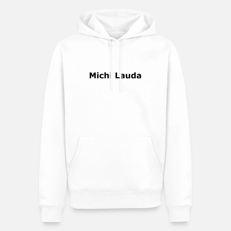 MichiLauda - Männer Premium Bio Hoodie - Weiß