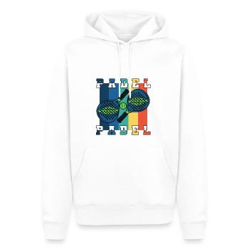 Padel Paddle Raquette Tennis Sport I Cadeau - Sweat à capuche Premium bio Homme - blanc - Devant - Nico (187cm)