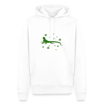 Salamandre - Animal amphibien - Sweat à capuche Premium bio Homme - blanc - Devant - Nico (187cm)