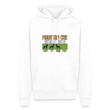 Mountain Cur Hund Sprüche Lustige Witzig Humor - Männer Premium Bio Hoodie - Weiß - Vorne - Nico (187cm)