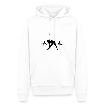 Heartbeat Gymnastics Meditation Gymnastics Yoga - Men’s Premium Organic Hoodie - white - Front - Nico (187cm)