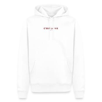 C´est la vie - So ist das Leben! Frankreich Paris - Männer Premium Bio Hoodie - Weiß - Vorne - Nico (187cm)