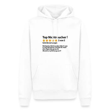 rauchen aufhören motivation Nichtraucher Behlohnun - Männer Premium Bio Hoodie - Weiß - Vorne - Nico (187cm)