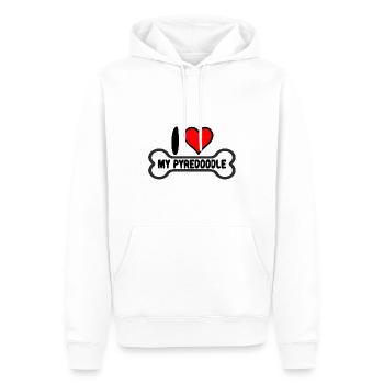 Standard Pyredoodle I Love my - Männer Premium Bio Hoodie - Weiß - Vorne - Nico (187cm)