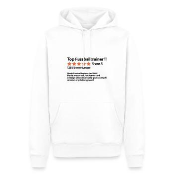 Abschiedsgeschenk Fußball Trainer Fussballtrainer - Männer Premium Bio Hoodie - Weiß - Vorne - Nico (187cm)