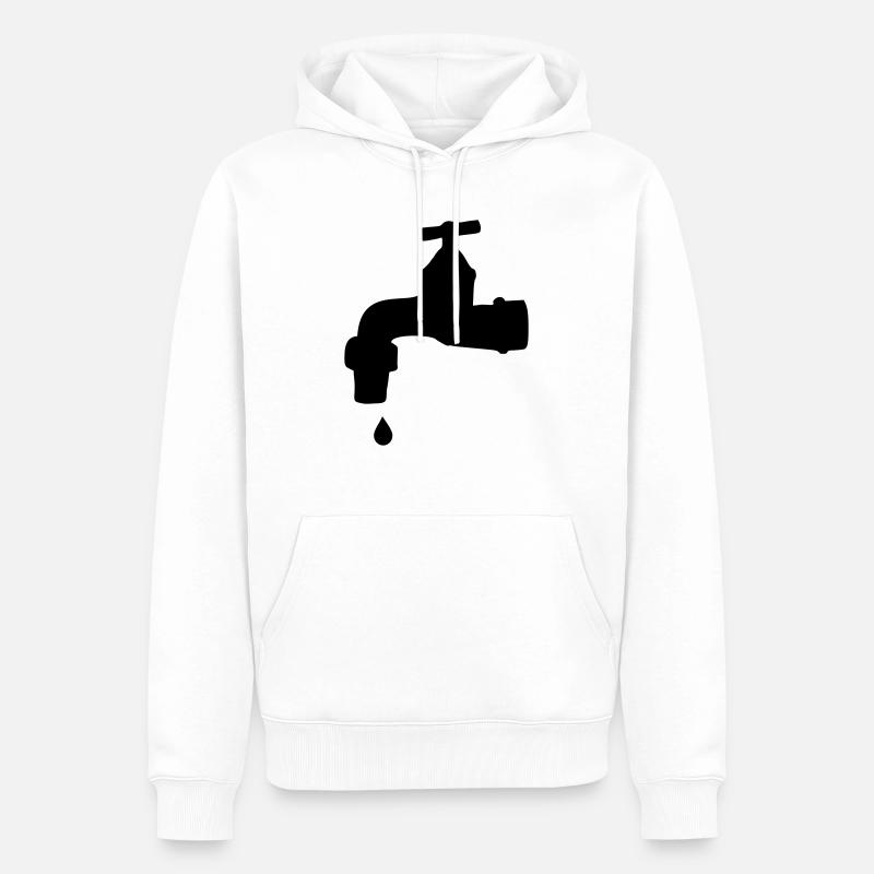 Robinet - Sweat à capuche Premium bio Homme - blanc