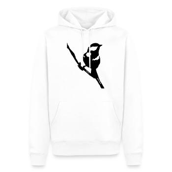 Der Spatz - Männer Premium Bio Hoodie - Weiß - Vorne - Nico (187cm)