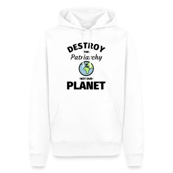 Féminisme féministe - Sweat à capuche Premium bio Homme - blanc - Devant - Nico (187cm)