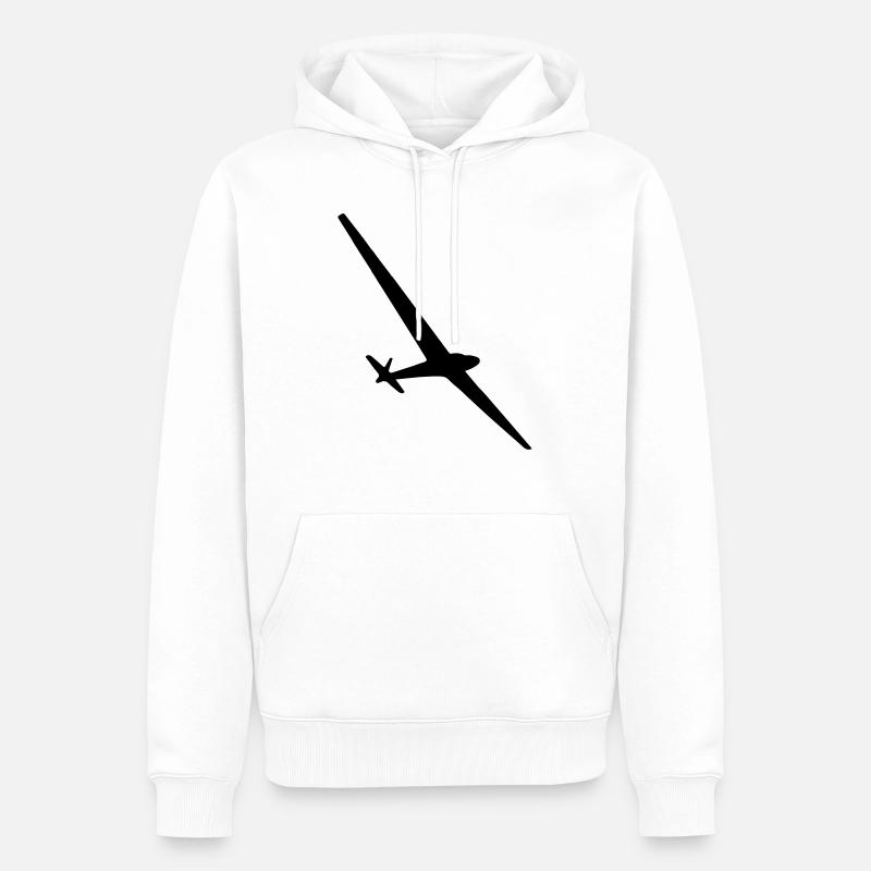 Planeur - Sweat à capuche Premium bio Homme - blanc
