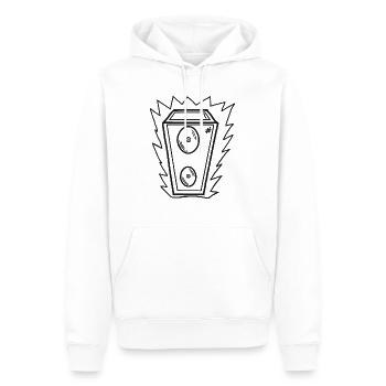 Lautsprecher - Männer Premium Bio Hoodie - Weiß - Vorne - Nico (187cm)