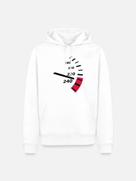 speed - Men’s Premium Organic Hoodie - white