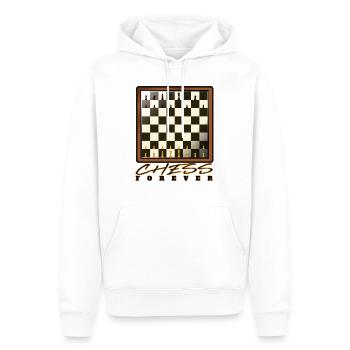 CHESS Forever - Sweat à capuche Premium bio Homme - blanc - Devant - Nico (187cm)