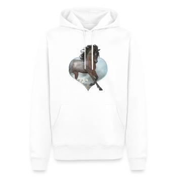 The Horse - Männer Premium Bio Hoodie - Weiß - Vorne - Nico (187cm)