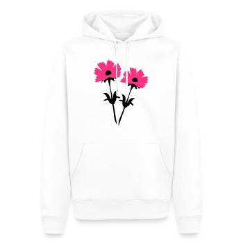cosmos_flowers - Sweat à capuche Premium bio Homme - blanc - Devant - Nico (187cm)
