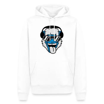 Cool Monkey - Men’s Premium Organic Hoodie - white - Front - Nico (187cm)