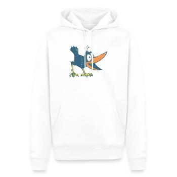 Lustige Vögel Rabe - Männer Premium Bio Hoodie - Weiß - Vorne - Nico (187cm)