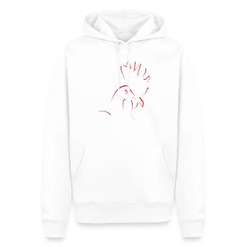 Dick - Men’s Premium Organic Hoodie - white - Front - Nico (187cm)