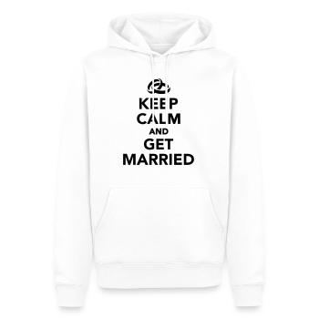 Keep calm and get Married - Men’s Premium Organic Hoodie - white - Front - Nico (187cm)