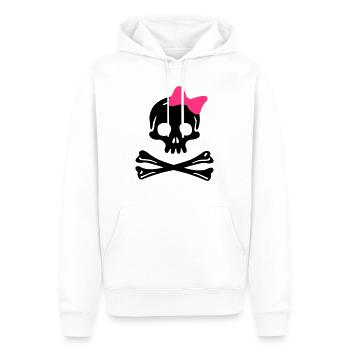 Schädel - Männer Premium Bio Hoodie - Weiß - Vorne - Nico (187cm)