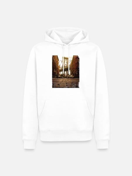 Brooklyn Ney York - Männer Premium Bio Hoodie - Weiß