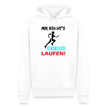 Mir reicht's ich geh laufen! - Männer Premium Bio Hoodie - Weiß - Vorne - Nico (187cm)