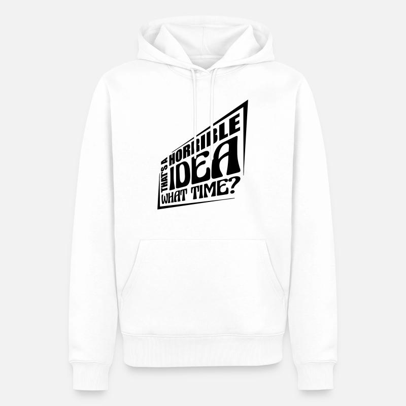 C’est une idée horrible - Sweat à capuche Premium bio Homme - blanc