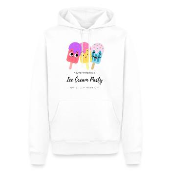 Ice Cream - Männer Premium Bio Hoodie - Weiß - Vorne - Nico (187cm)