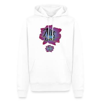 alle doof - außer mir - Männer Premium Bio Hoodie - Weiß - Vorne - Nico (187cm)