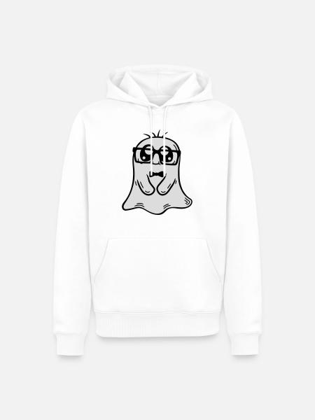 Little Nerd Ghost Comic - Men’s Premium Organic Hoodie - white