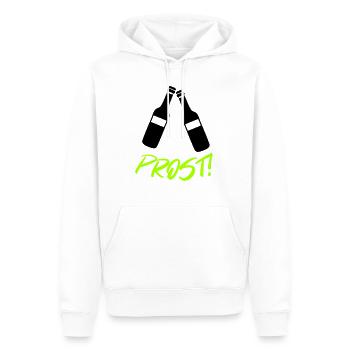 Bier Prost - Männer Premium Bio Hoodie - Weiß - Vorne - Nico (187cm)