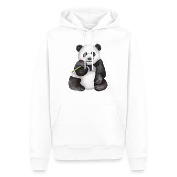 Panda - Sweat à capuche Premium bio Homme - blanc - Devant - Nico (187cm)