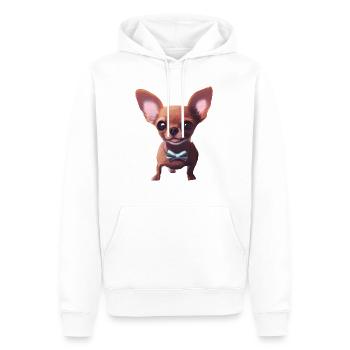 Chiens Chihuahua Chien Chihuahua Chihuahua Puppy Dog Propriétaires - Sweat à capuche Premium bio Homme - blanc - Devant - Nico (187cm)