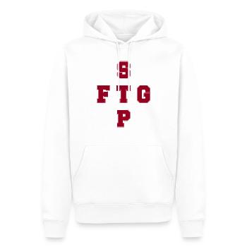 STP FTG 001 001 - Sweat à capuche Premium bio Homme - blanc - Devant - Nico (187cm)