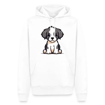 Chien - Sweat à capuche Premium bio Homme - blanc - Devant - Nico (187cm)