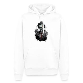 ZOMBIE en costume 9 - Sweat à capuche Premium bio Homme - blanc - Devant - Nico (187cm)
