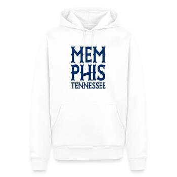 Memphis - Tennessee - États-Unis d’Amérique États-Unis - Sweat à capuche Premium bio Homme - blanc - Devant - Nico (187cm)
